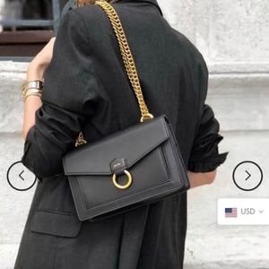 JW PEI | Black gold chain purse